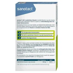 Sanotact Vitamin C (Ascorbinsäure)-100% Natürliches Vitamin C Lutschtabletten , 30 St