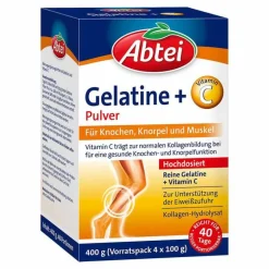 Abtei Gelatine-Gelatine Plus Vitamin C Pulver, 400 g