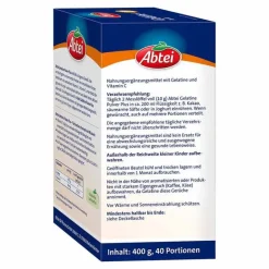 Abtei Gelatine-Gelatine Plus Vitamin C Pulver, 400 g