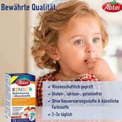 Multivitamine-Abtei Kinder Multivitamin + Mineralst.DACH Schmelztab., 75 St
