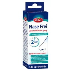 Abtei Nase Frei 2 Min abschwellendes Spray, 20 ml- Nasenspray Allergie|Meerwasser Nasenspray