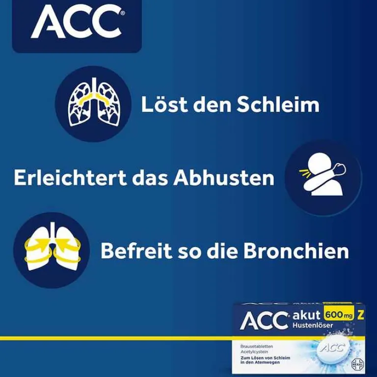 ACC akut 600 mg Z Hustenlöser, Brausetabletten, 10 St- Hustenlöser