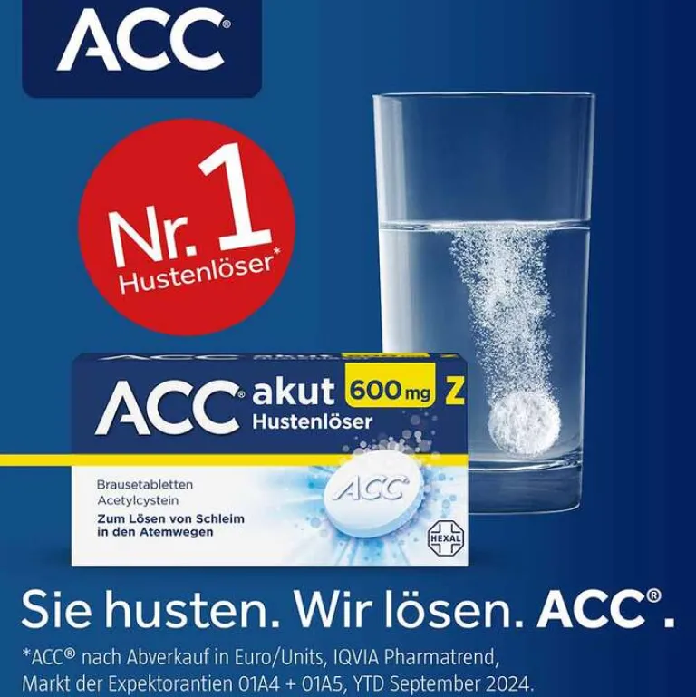 ACC akut 600 mg Z Hustenlöser, Brausetabletten, 10 St- Hustenlöser