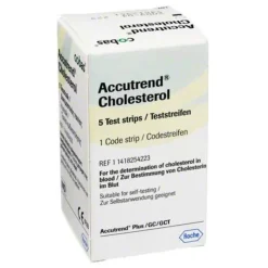 Accutrend Cholesterol Testst, 5 St- Urinteststreifen