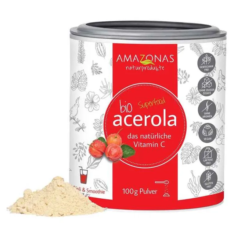 Amazonas Naturprodukte Sonstige Bio Produkte-Acerola 100% Bio Pur nat.Vit, 100 g