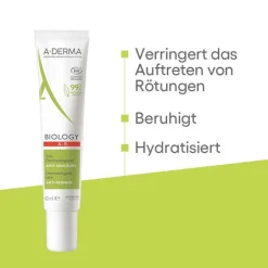 A-Derma Biology Anti-Rötungspflege dermatologisch, 40 ml- Rötungen