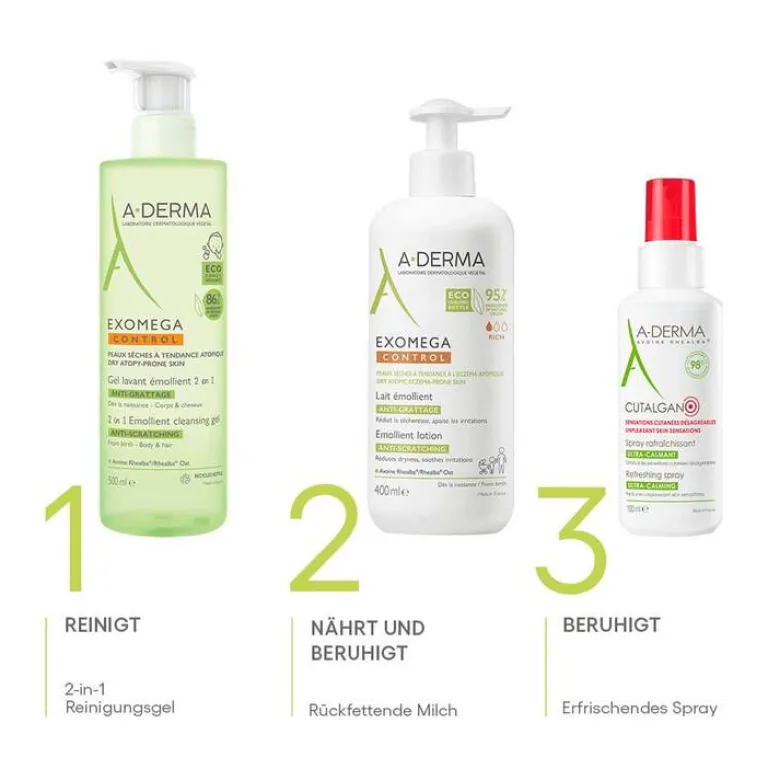 A-Derma Psoriasis Pflegemittel|Neurodermitis Basispflege-Cutalgan erfrischendes Spray, 100 ml