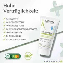 A-Derma Dermalibour + Barrier isolierende Creme, 50 ml- Empfindliche Haut|Trockene & Sensible Haut