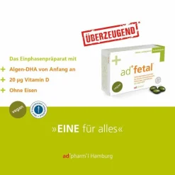 Adfetal Schwangerschaft|Kinderwunsch Tabletten-Weichkapseln, 90 St