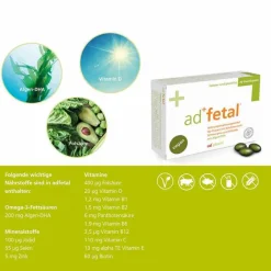 Adfetal Schwangerschaft|Kinderwunsch Tabletten-Weichkapseln, 90 St