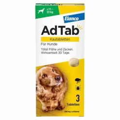 Adtab Flöhe, Zecken & Co.-™ Kautabletten für große Hunde 450 mg 11 bis 22 kg, 3 St