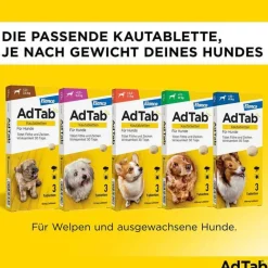 Adtab Flöhe, Zecken & Co.-™ Kautabletten für kleine Hunde 112 mg 2,5 bis 5,5 kg, 3 St