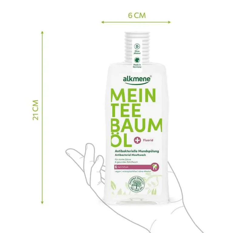 Alkmene Mein Teebaumöl antibakterielle Mundspülung, 500 ml- Mundspülung