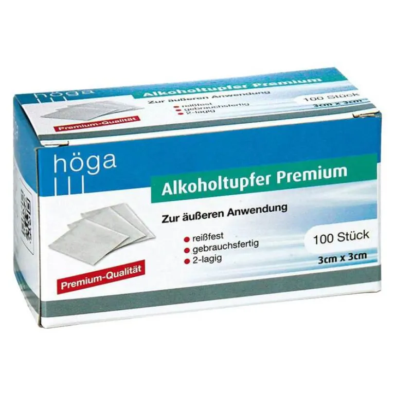 Alkoholpads-Alkoholtupfer Premium 3x3 cm, 100 St