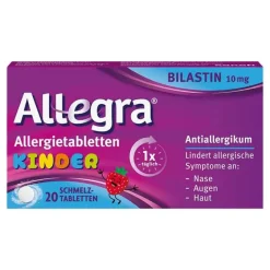 Allegra Allergie Medikamente|Bilastin-Allergietabletten Kinder 10 mg Schmelztabletten, 20 St