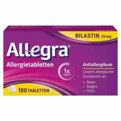 Allegra Bilastin|Allergie Tabletten-Allergietabletten 20 mg Tabletten, 100 St
