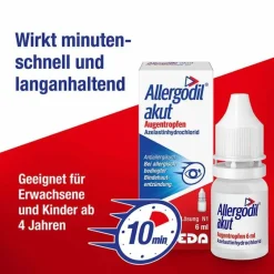 Allergodil akut Augentropfen mit Azelastin, 6 ml- Augentropfen Bindehautentzündung|Augentropfen Allergie