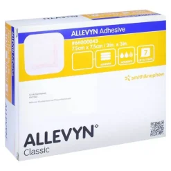 Wundverband-Allevyn Adhesive 7,5x7,5 cm haftende Wundauflage, 3 St