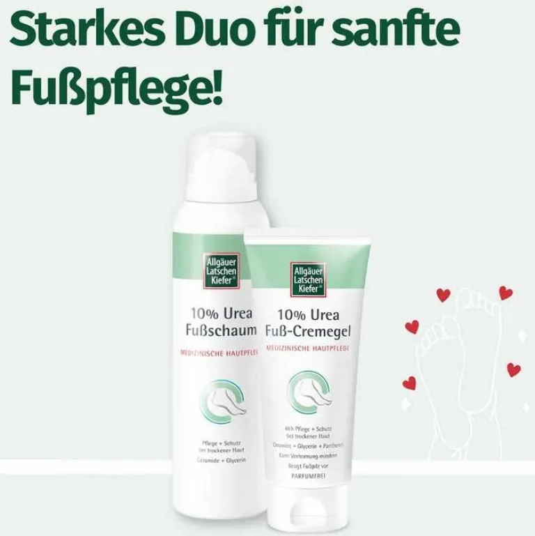 Allgäuer Latschenkiefer Fußpflegeprodukte-10% Urea Fuß Cremegel, 100 ml