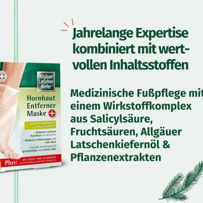 Allgäuer Latschenkiefer Hornhaut|Fußpflegeprodukte-Hornhaut Entferner Maske plus, 1 P