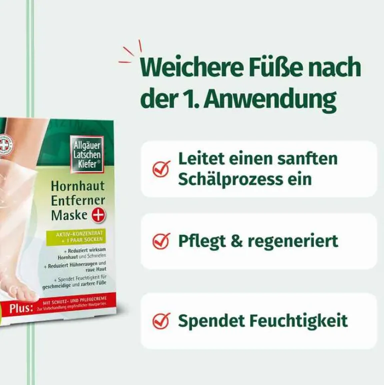 Allgäuer Latschenkiefer Hornhaut|Fußpflegeprodukte-Hornhaut Entferner Maske plus, 1 P
