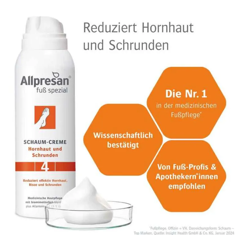 Allpresan Fuß spezial Original Schaum-Creme Hornhaut und Schrunden Nr.4, 125 ml- Hornhaut