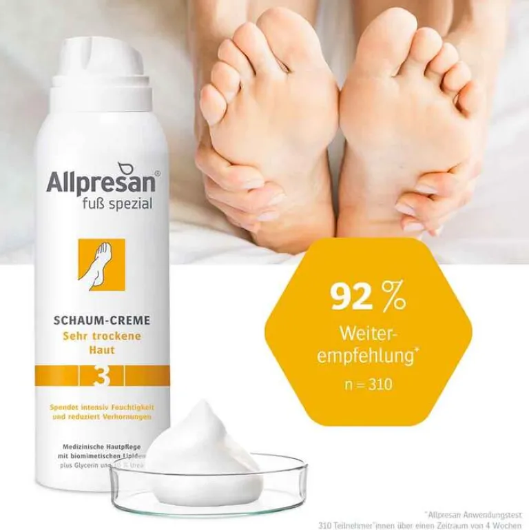 Allpresan Fuß spezial original Schaum-Creme sehr trockene Haut Nr.3, 125 ml- Fußpflegeprodukte