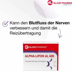 Aliud Pharma ALPHA-LIPON AL 600 Filmtabletten, 100 St- Medikamente|Alpha Liponsäure