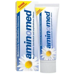 Aminomed Zahnpasta & Zahncreme-Kamillenblüten Zahncreme ohne Titandioxid, 75 ml