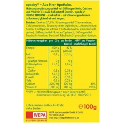 Heiße Zitrone Vitamin C und Calcium ohne Zucker Pulver, 10X10 g^Apoday Outlet