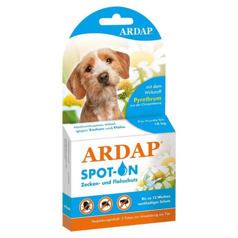 ARDAP Spot-On für kleine Hunde bis 10 kg, 3 St- Flöhe, Zecken & Co.