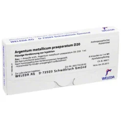 Weleda Argentum metallicum Präparat D 20 Ampullen, 8 St- Erkältung