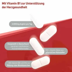 Avitale Vitamin B Komplex|Aminosäuren-Arginin plus Vitamin B1 + B6 + B12 + Folsäure Filmtabletten , 120 St