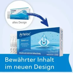 ® Splash EDO® Augentropfen für trockene brennende Augen, 30X0.5 ml^Artelac