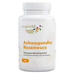 Vitaworld Ashwagandha-Ashwagandha Rosenwurz Komplex Kapseln, 60 St