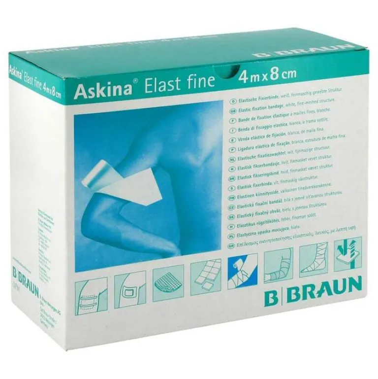 Askina Elast Fine Binde 4mx8, 20 St- Mullbinden|Binden & Verbände