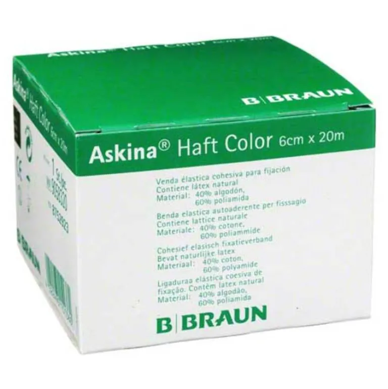 Askina Haftbinde Color 6cmx20m grün, 1 St- Haft- & Fixierbinden|Binden & Verbände