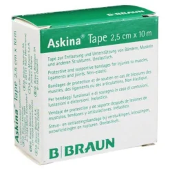 Askina Tape-Tape Pflaster 10mx2,5cm weiß unelastisch, 1 St