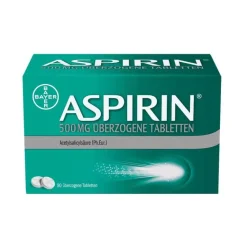 Aspirin Zahnschmerztabletten|Kopfschmerztabletten-500 mg überzogene Tabletten, 80 St