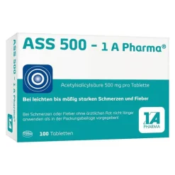 1A Pharma ASS 500 Tabletten, 100 St- Kopfschmerztabletten|Ass-Acetylsalicylsäure