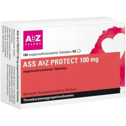 CT ASS AbZ Prote 100 mg magensaftresistent Tabletten, 100 St- Blutverdünner Medikamente|Acetylsalicylsäure (Ass)