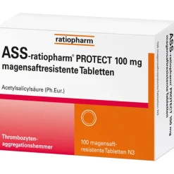 ASS- Protect 100 mg magensaftresistent Tabletten, 100 St^Ratiopharm Hot