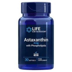Life Extension Europe Astaxanthin-Astaxanthin 4 mg mit Phospholipiden Weichkapseln, 30 St