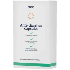 Atida Durchfallmittel-Anti-Durchfall-Kapseln, 30 St