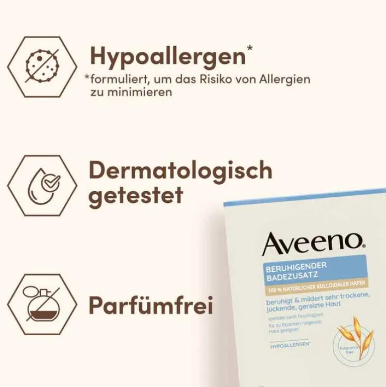 Aveeno Beruhigender Badezusatz, 8X42 g- Bäder