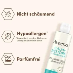 Aveeno Gesichtswasser & Tonika-Calm + Restore beruhigende Hafer Toning Lotion, 200 ml