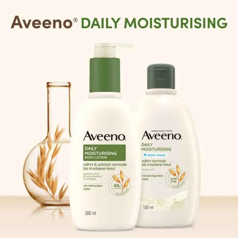 Aveeno Duschen & Waschen-Daily Moisturising seifenfreies Duschgel, 500 ml