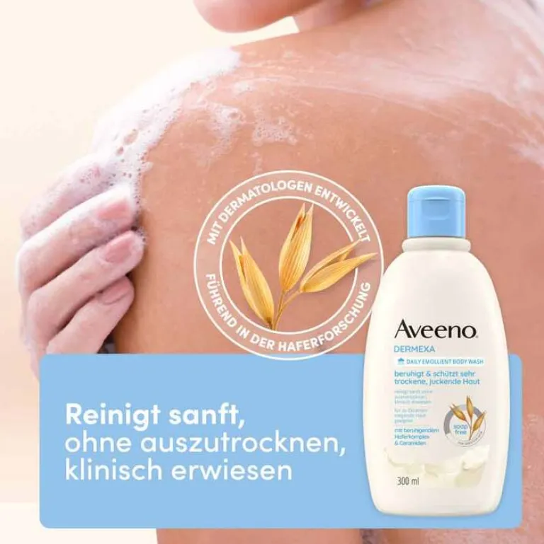 Aveeno Dermexa Emollientien Duschcreme, 300 ml- Duschen & Waschen