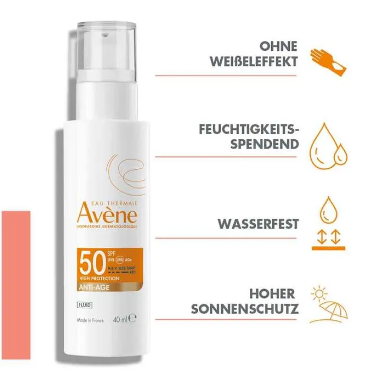 Avene Anti-Age Fluid SPF 50, 40 ml- Lsf 50+|Gesicht