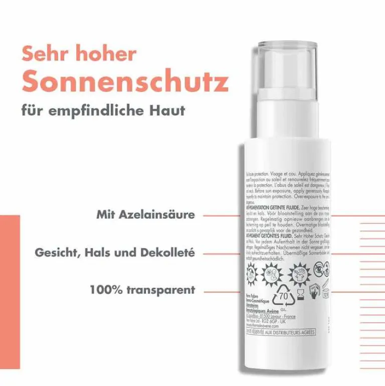 Avene Lsf 50+|Gesicht-Anti-Pigmentation getöntes Fluid SPF 50 + , 40 ml